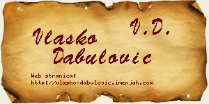 Vlaško Dabulović vizit kartica